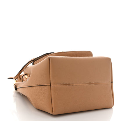 Louis Vuitton Calfskin Lockme Bucket MM Arizona Beige 4 of 10