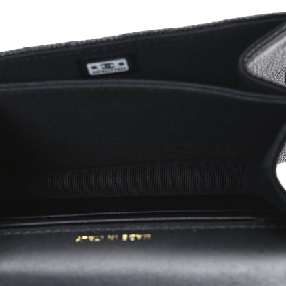 Chanel Caviar Quilted Mini Ribbon Wallet On Chain WOC Black 5 of 11