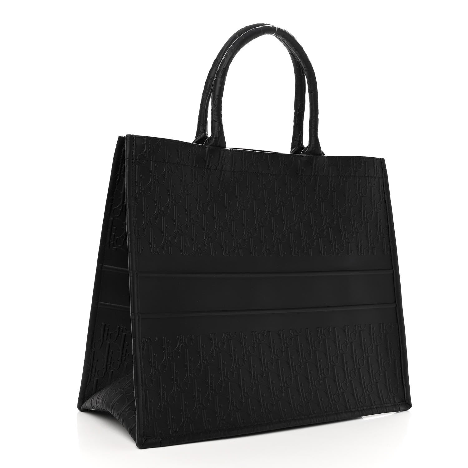 Christian Dior Oblique Calfskin Embossed Large Book Tote Black 3 of 9