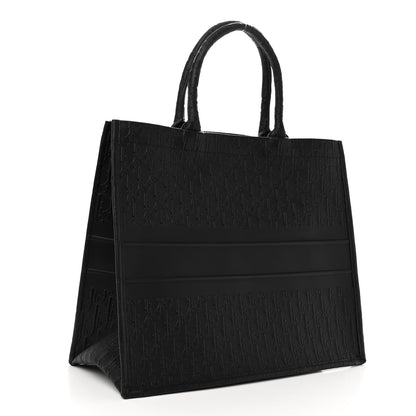 Christian Dior Oblique Calfskin Embossed Large Book Tote Black 3 of 9