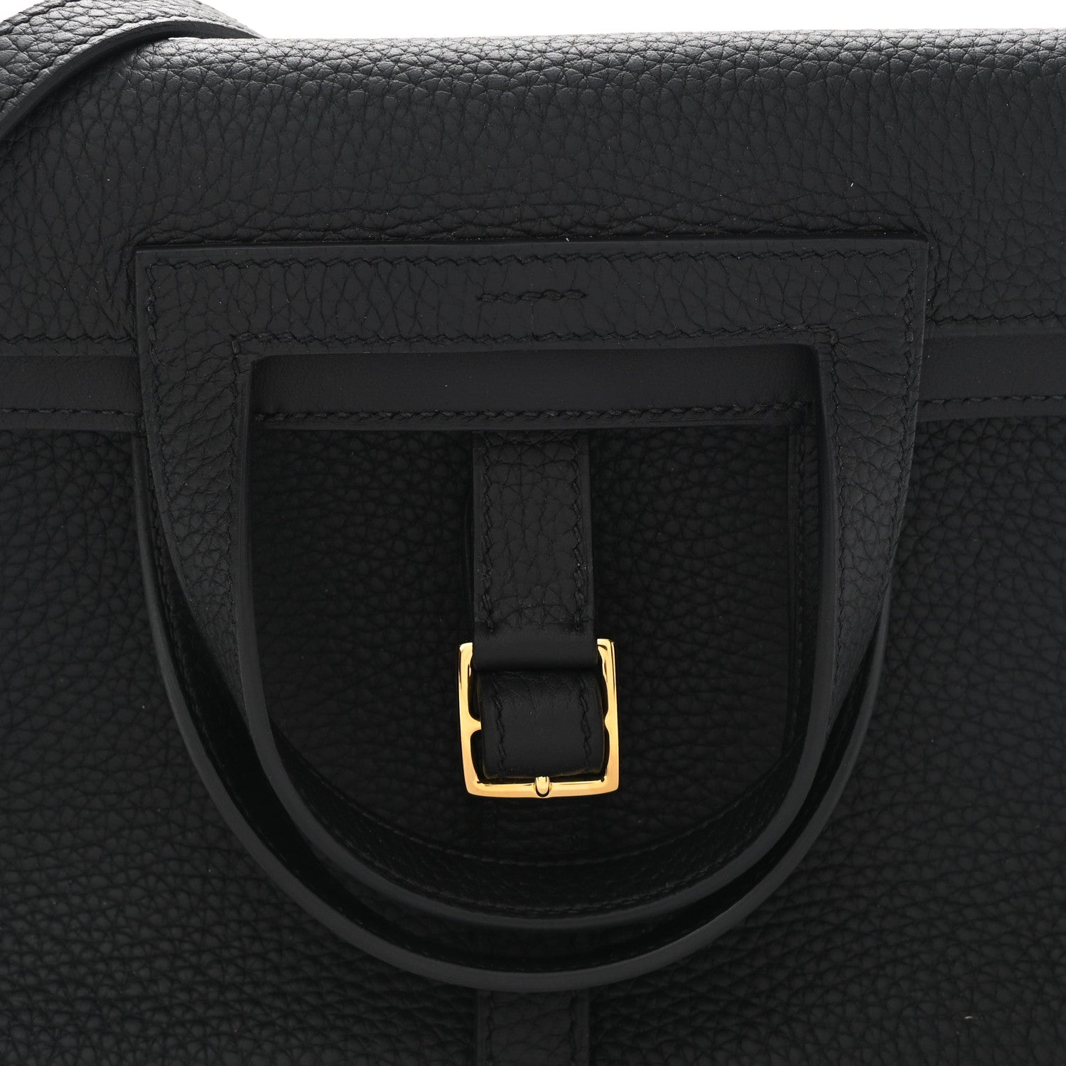 Hermes Taurillon Clemence Halzan 25 Black 9 of 10