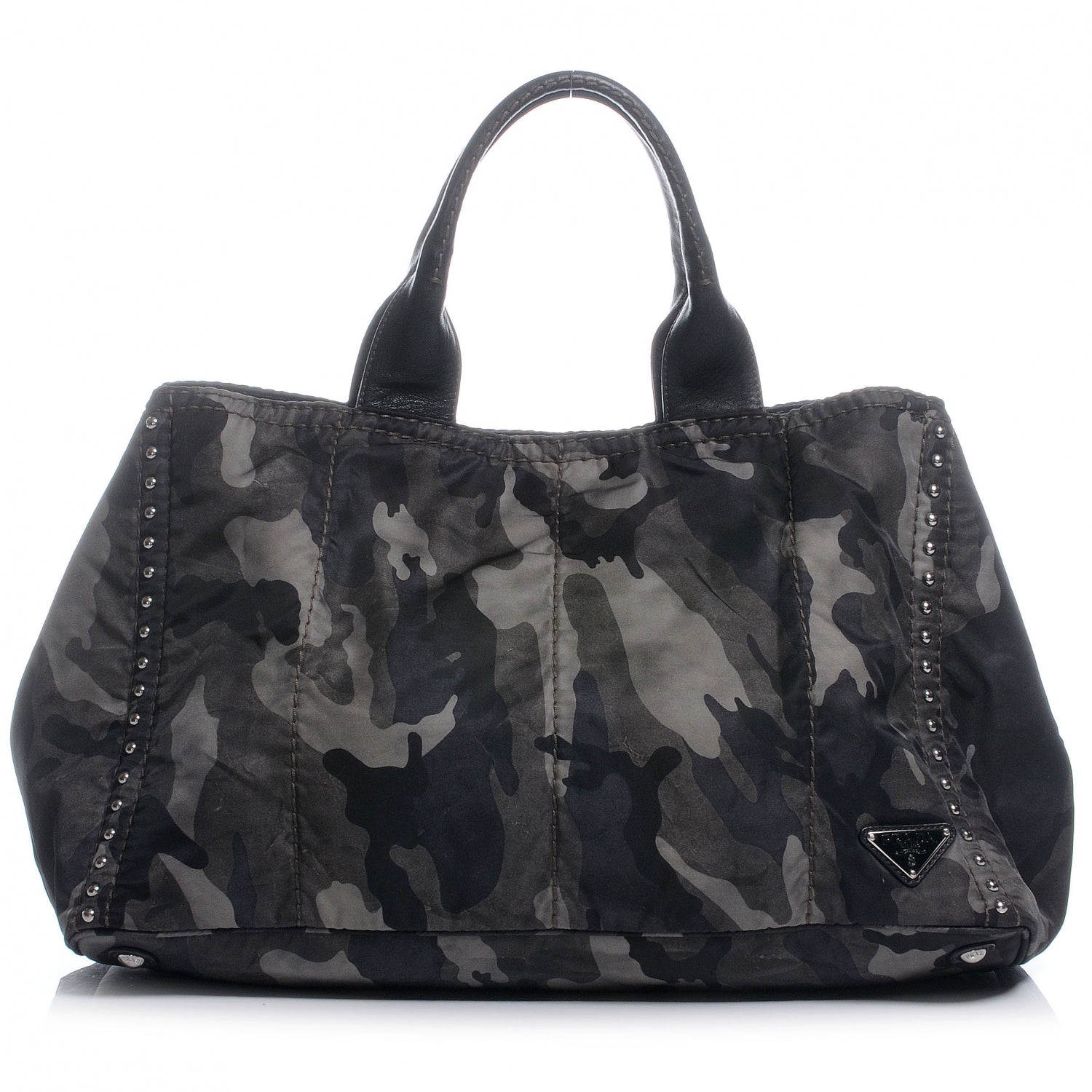 Prada Tessuto Nylon Camouflage Tote Fumo 1 of 9