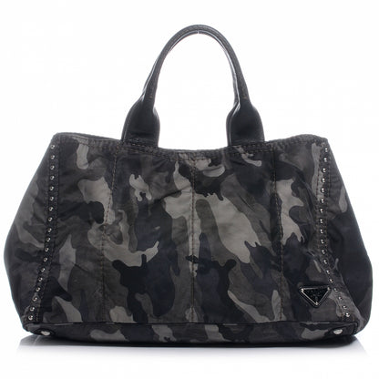 Prada Tessuto Nylon Camouflage Tote Fumo 1 of 9