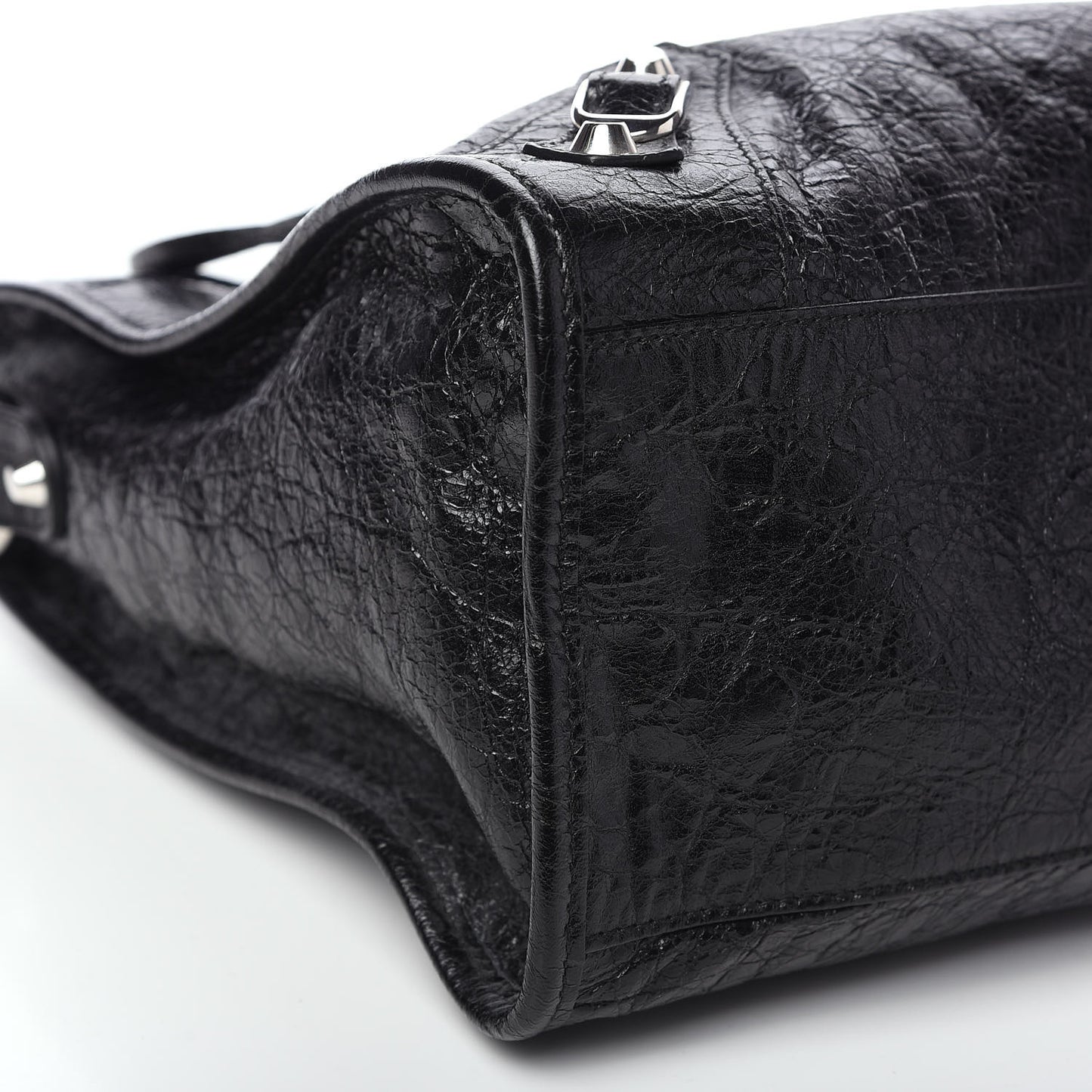 Agneau Classic Silver Hardware City Black