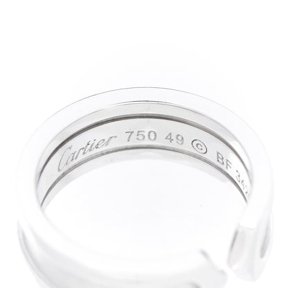 Cartier 18K White Gold 6.5mm C De Cartier Ring 49 4.75 4 of 5