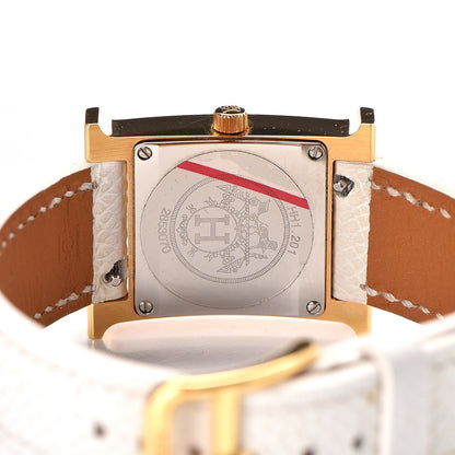 Hermes Stainless Steel Epsom 21mm Heure H Hour Quartz Watch Blanc 6 of 6