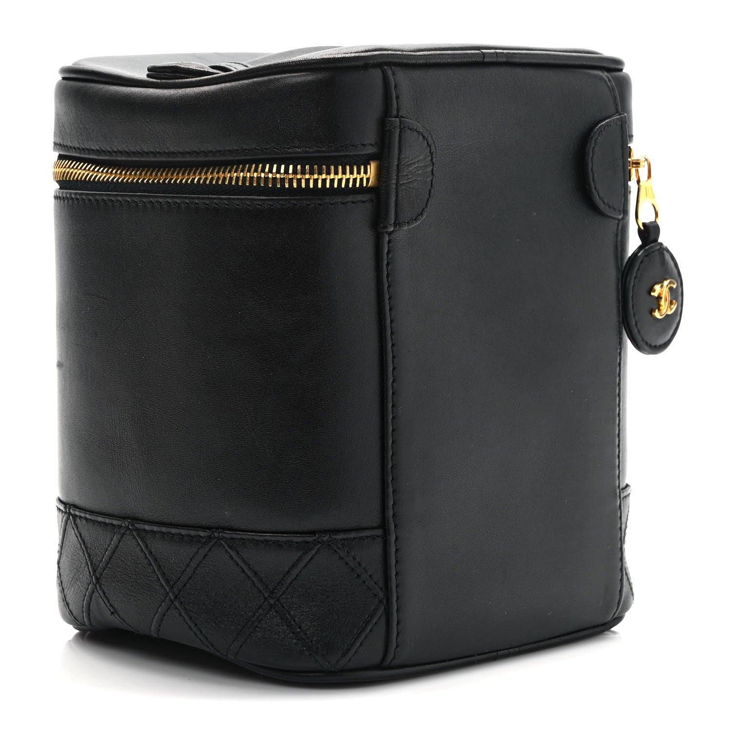 Chanel Lambskin Vanity Cosmetic Case Black 3 of 10