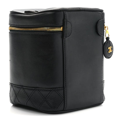 Chanel Lambskin Vanity Cosmetic Case Black 3 of 10