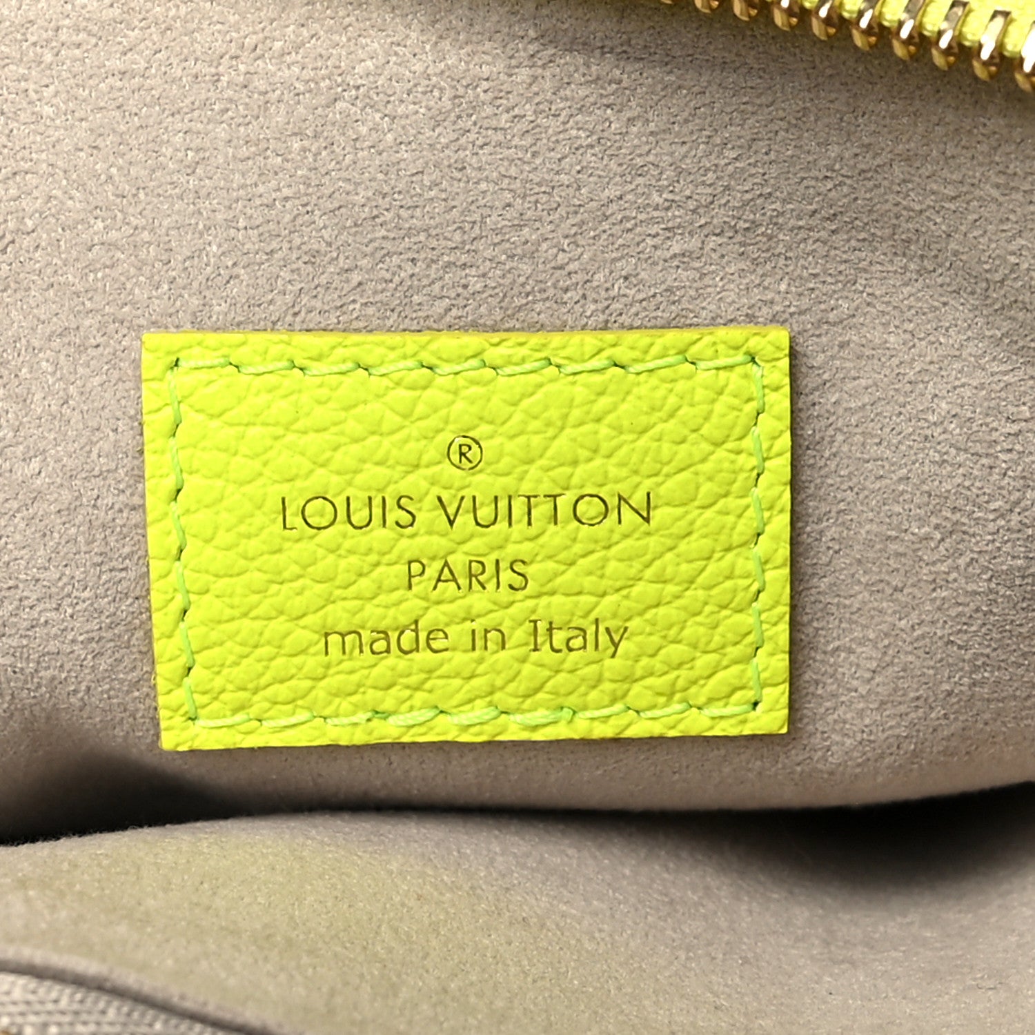 Louis Vuitton Calfskin Embossed Monogram LV Match Coussin PM Fluorescent Yellow 8 of 12