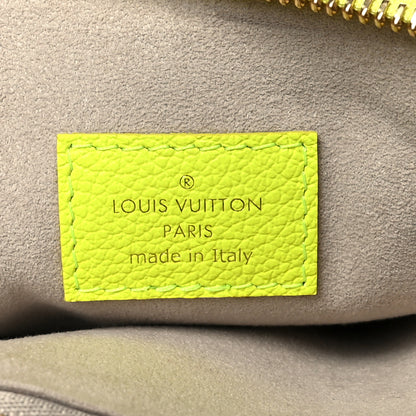 Louis Vuitton Calfskin Embossed Monogram LV Match Coussin PM Fluorescent Yellow 8 of 12