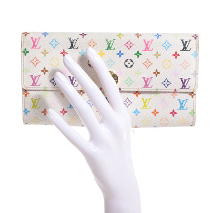 Louis Vuitton Monogram Multicolor Sarah Wallet White 2 of 8