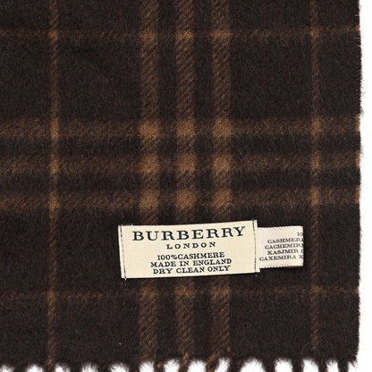 Burberry Cashmere Classic Check Fringe Scarf Caramel 4 of 4