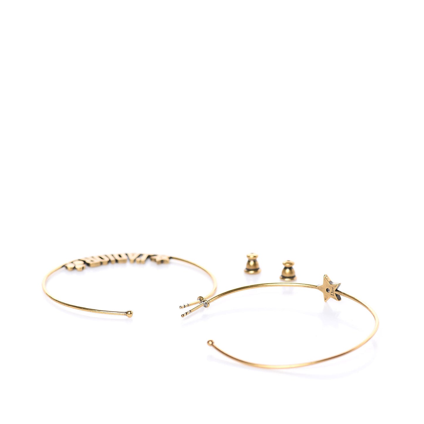 Metal J'Adior Hoop Earrings Aged Gold