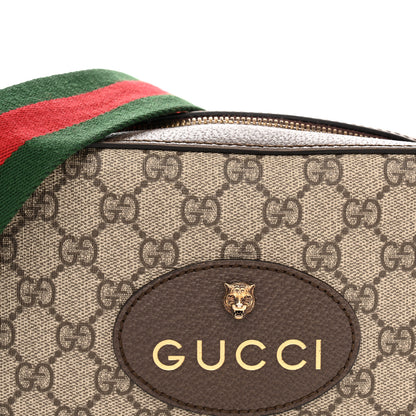 Gucci GG Supreme Monogram Web Neo Vintage Shoulder Bag Beige New Acero Crop 8 of 12
