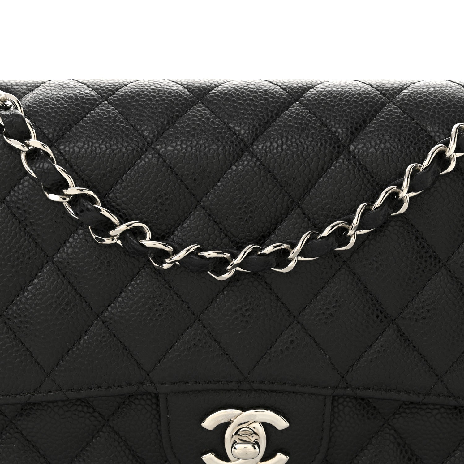 Chanel Caviar Quilted Medium Double Flap Black 8 of 11