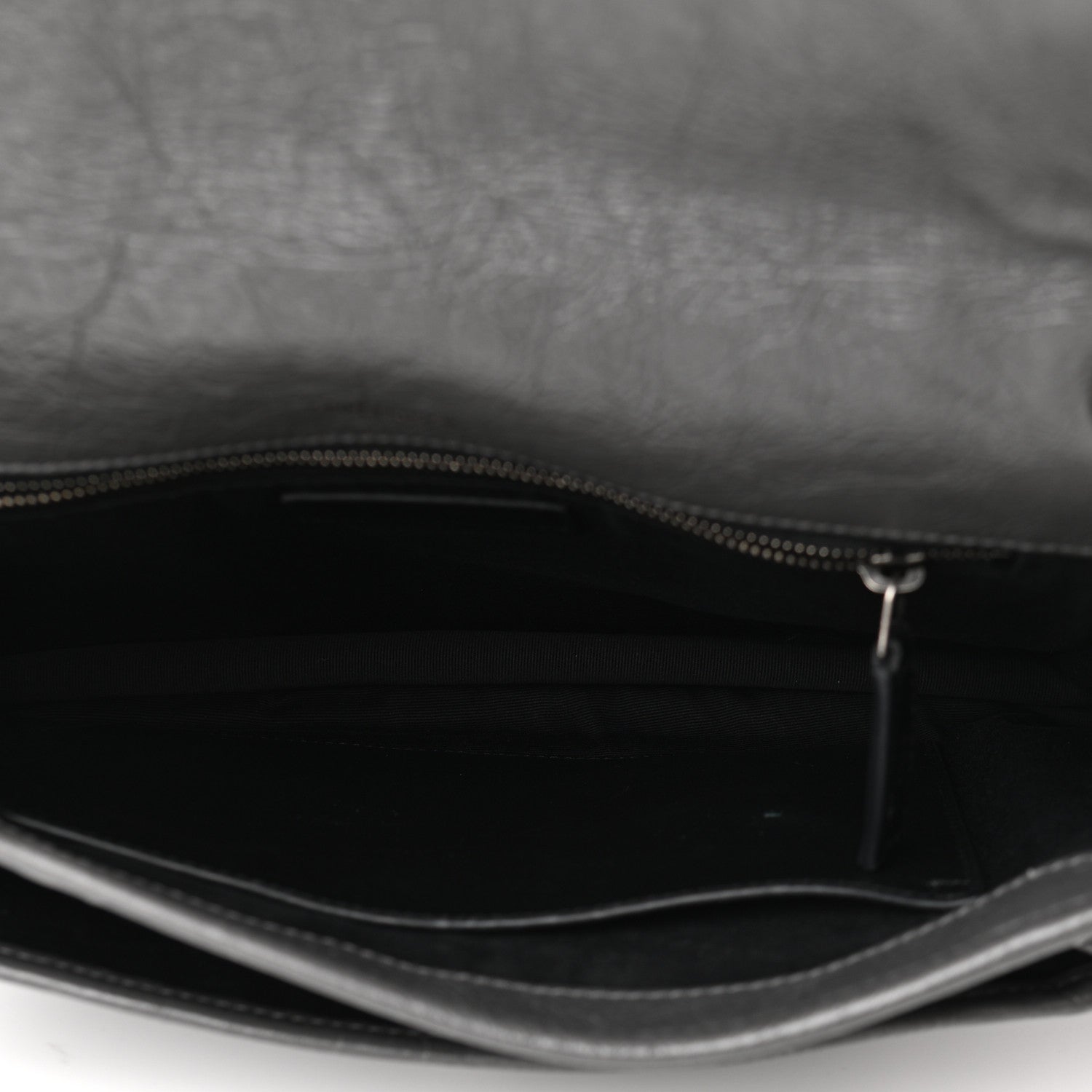 Saint Laurent Crinkled Calfskin Matelasse Monogram Medium Niki Chain Satchel Storm 4 of 9