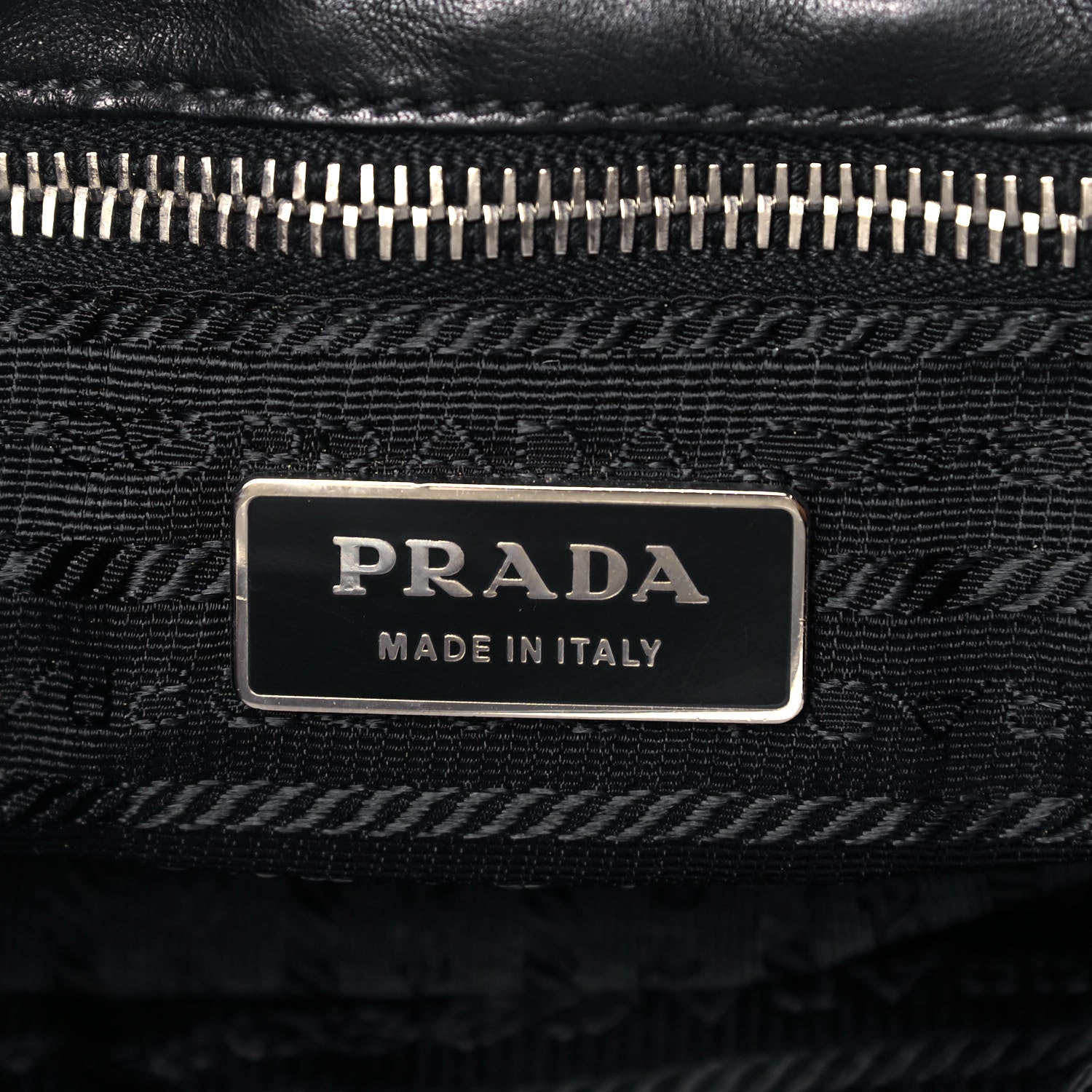Prada Vitello Daino Front Pocket Hobo Black 8 of 10