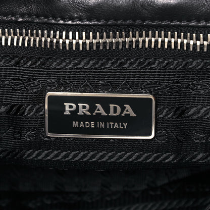 Prada Vitello Daino Front Pocket Hobo Black 8 of 10