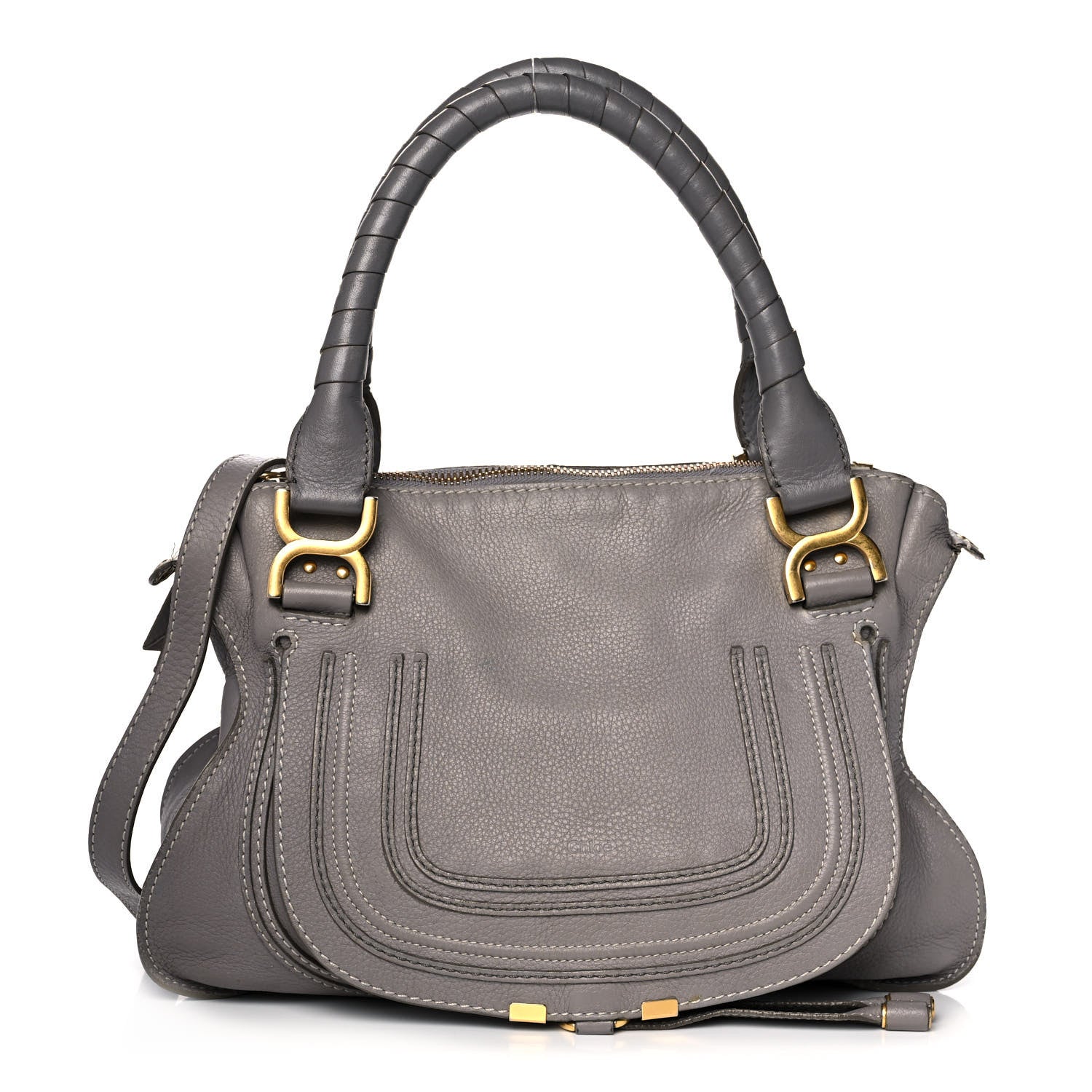Chloe Calfskin Medium Marcie Satchel Cashmere Grey 1 of 11
