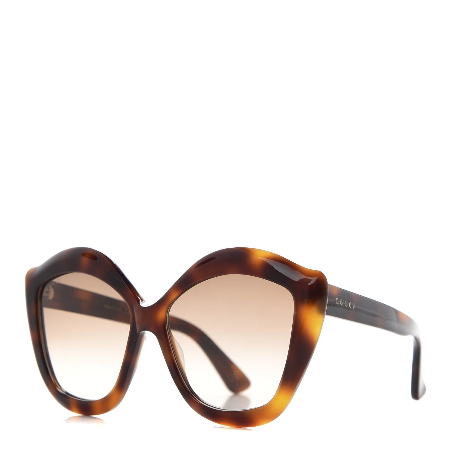 Gucci Cat Eye GG0117S Sunglasses Tortoise 1 of 8