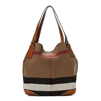 Burberry Canvas Mega Check Medium Maidstone Saddle Brown 1 of 10