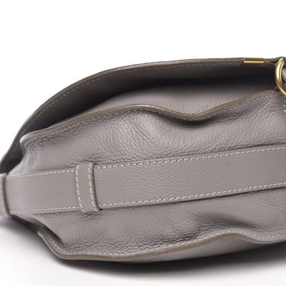 Chloe Calfskin Medium Marcie Round Crossbody Bag Cashmere Grey 9 of 13