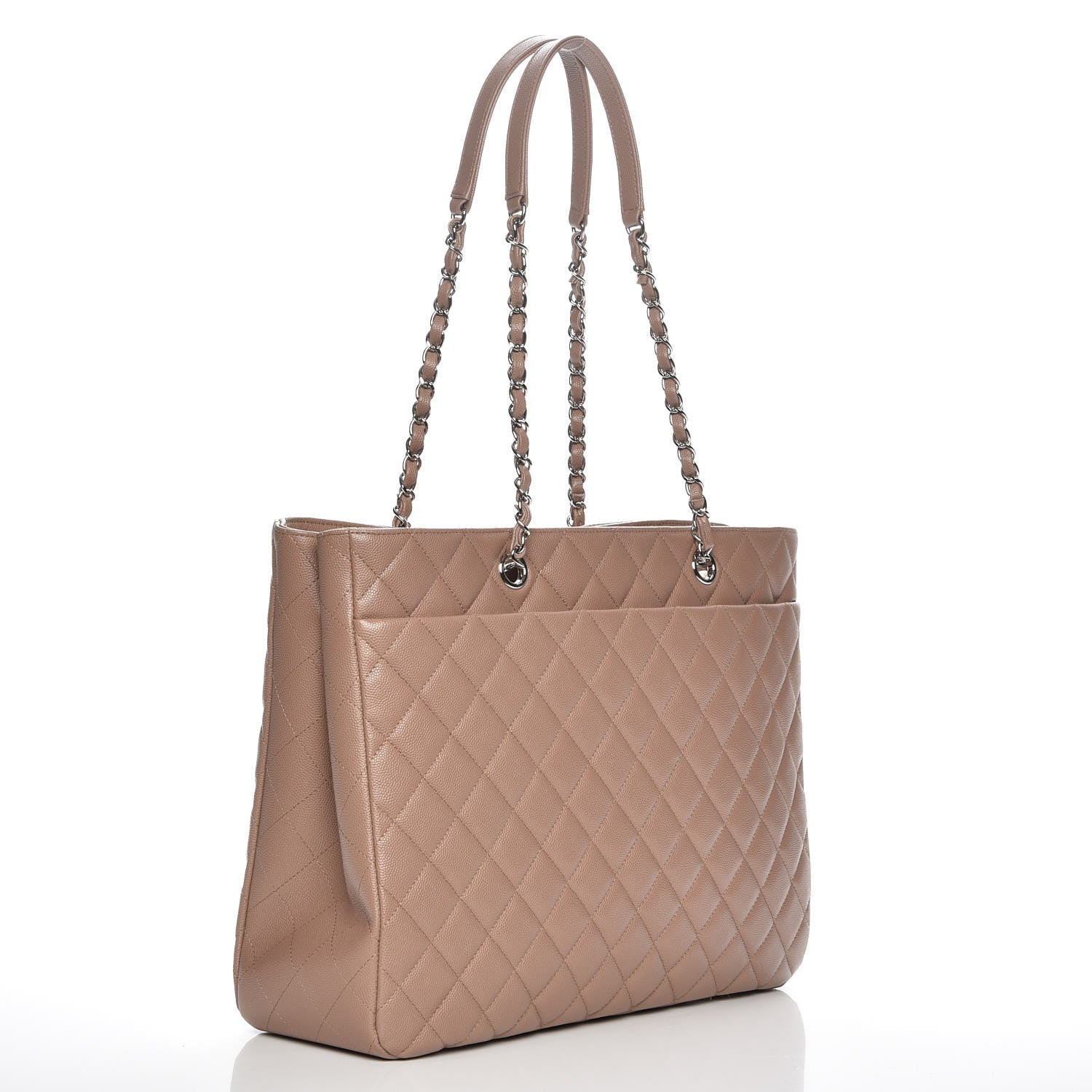 Chanel Caviar Quilted Large Shopping Tote Dark Beige 3 of 8