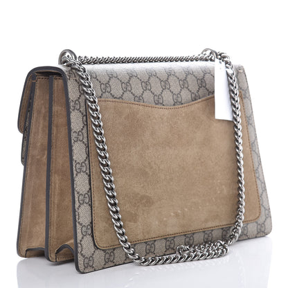 Gucci GG Supreme Monogram Medium Dionysus Shoulder Bag Taupe 4 of 12