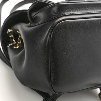 Chanel Lambskin Quilted Small Duma Drawstring Backpack Black 8 of 9