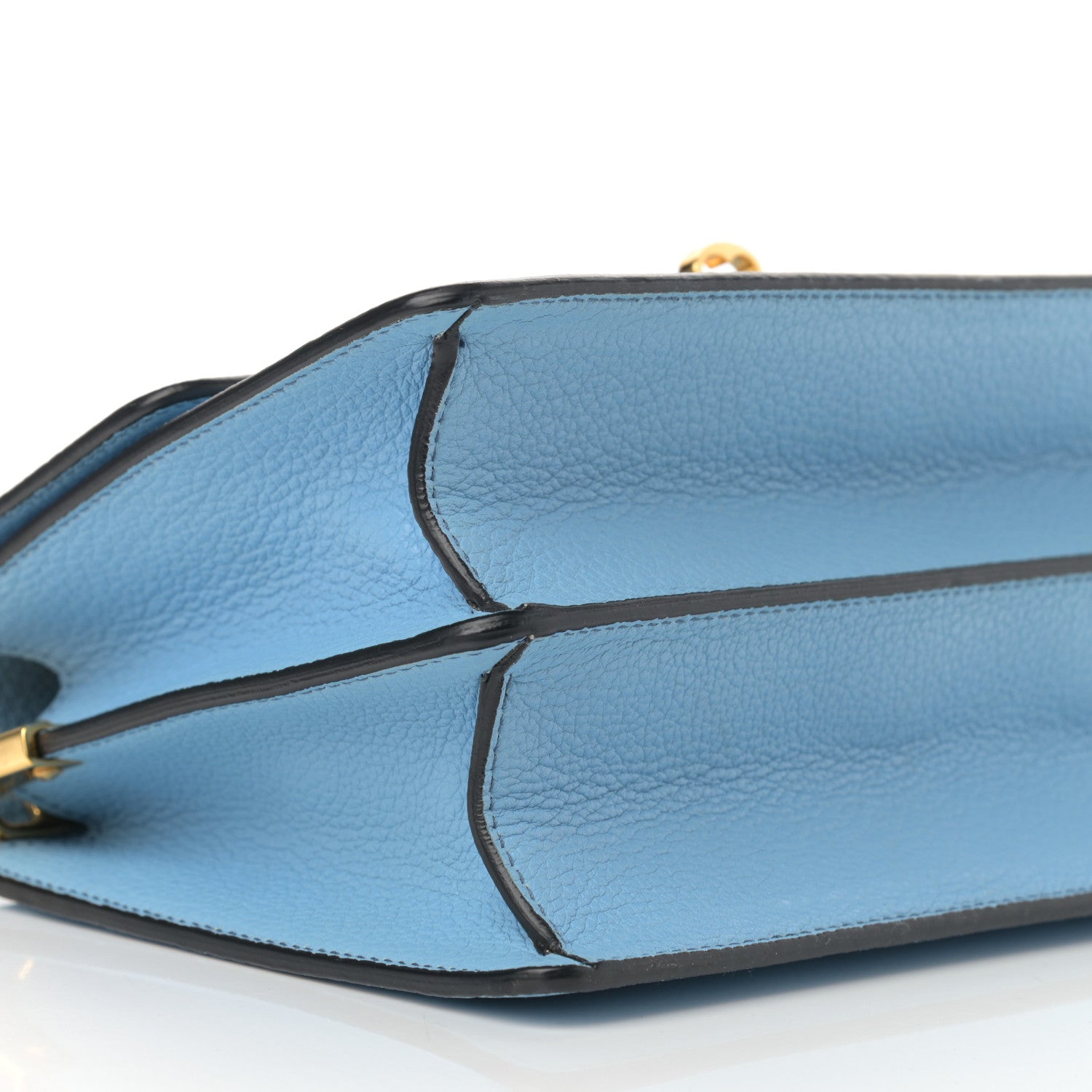 Dolce & Gabbana Grained Calfskin Rosalia Shoulder Bag Light Blue 8 of 12