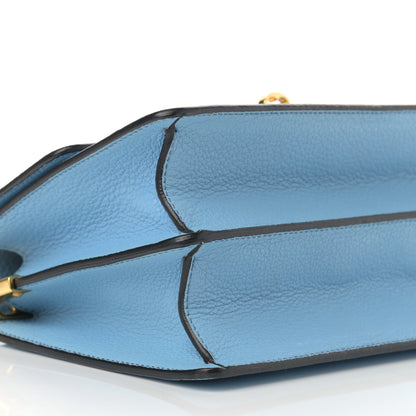 Dolce & Gabbana Grained Calfskin Rosalia Shoulder Bag Light Blue 8 of 12