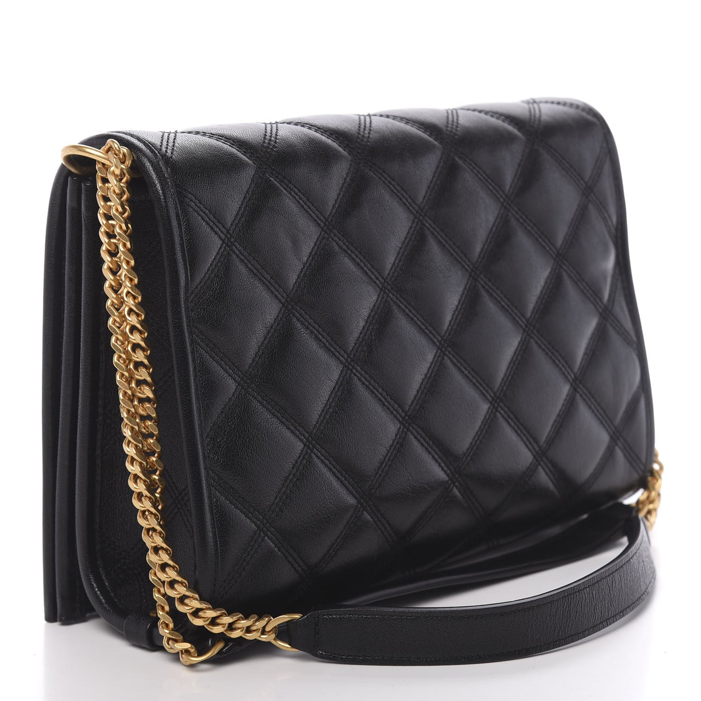 Lambskin Quilted Mini Becky Chain Bag Black