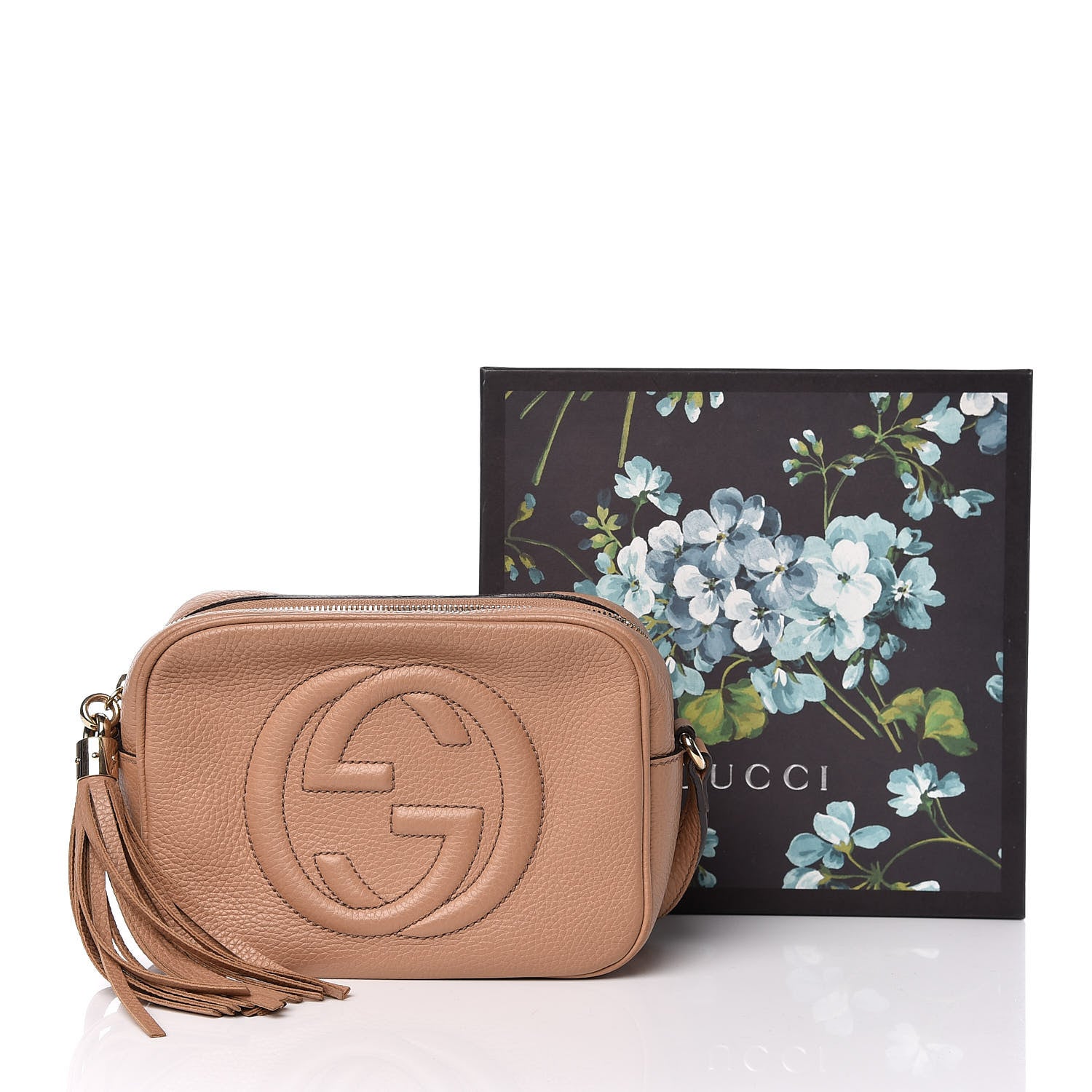Gucci Pebbled Calfskin Small Soho Disco Bag Rose Beige 13 of 13
