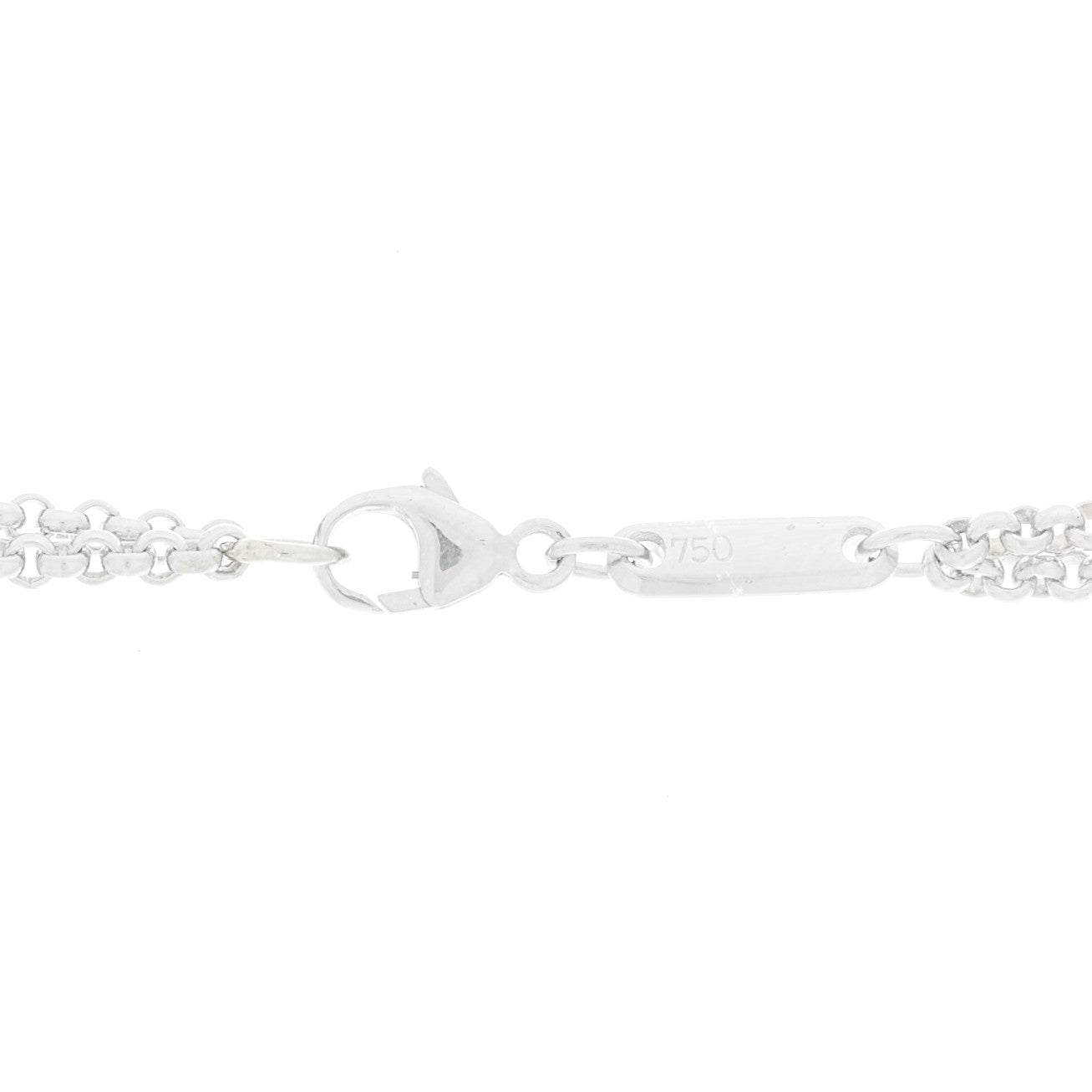 18K White Gold Diamond Happy Spirit Pendant Necklace