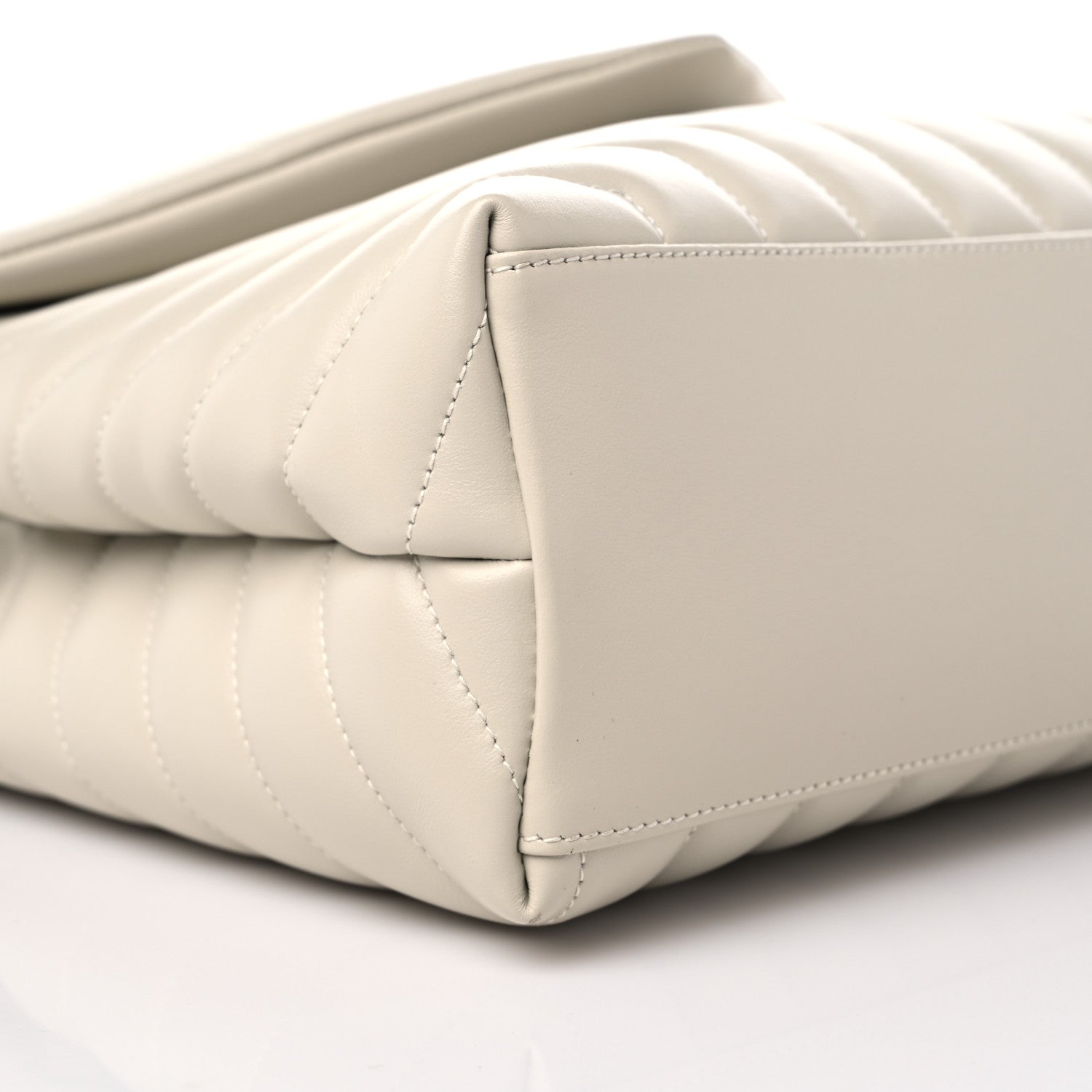 Saint Laurent Calfskin Y Quilted Monogram Medium Loulou Chain Satchel Ivory 8 of 9