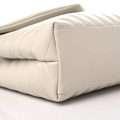 Saint Laurent Calfskin Y Quilted Monogram Medium Loulou Chain Satchel Ivory 8 of 9