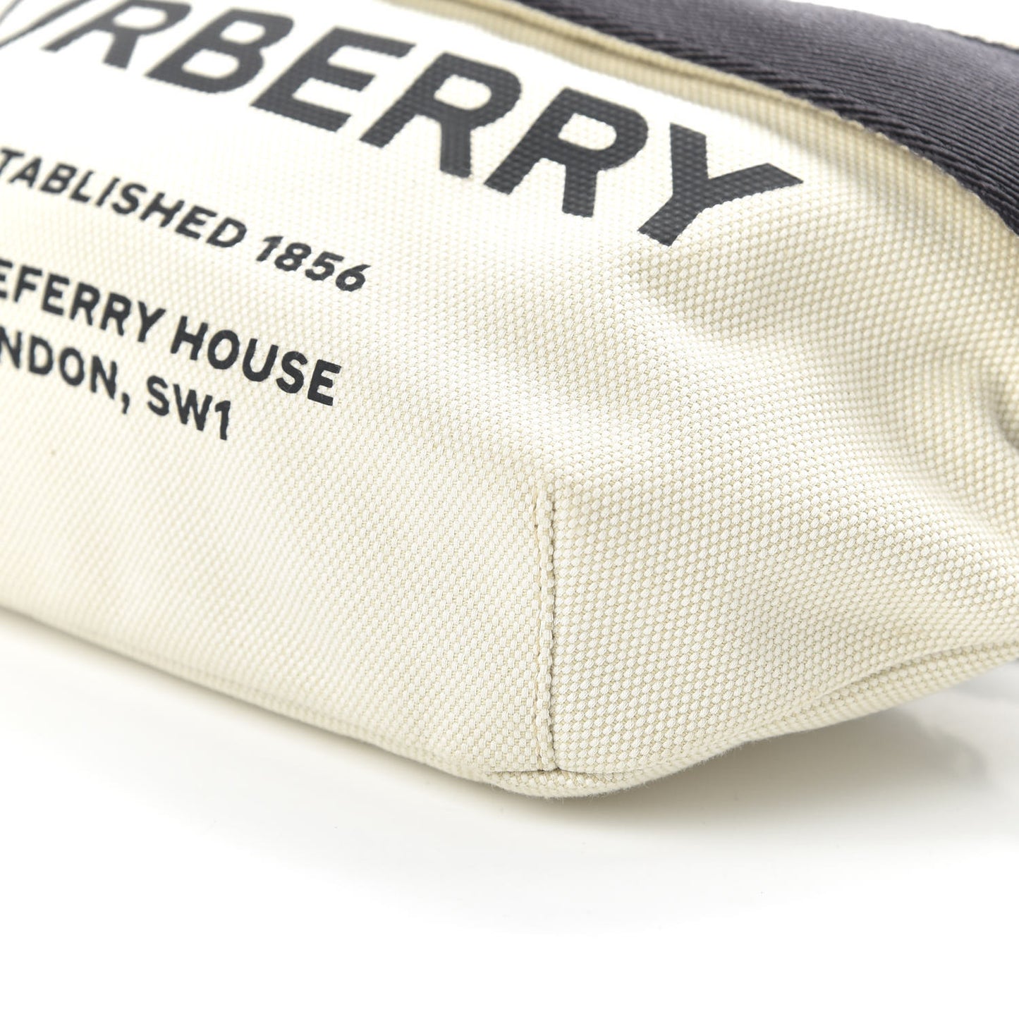 Canvas Horseferry Print Medium Sonny Bum Bag Natural Black
