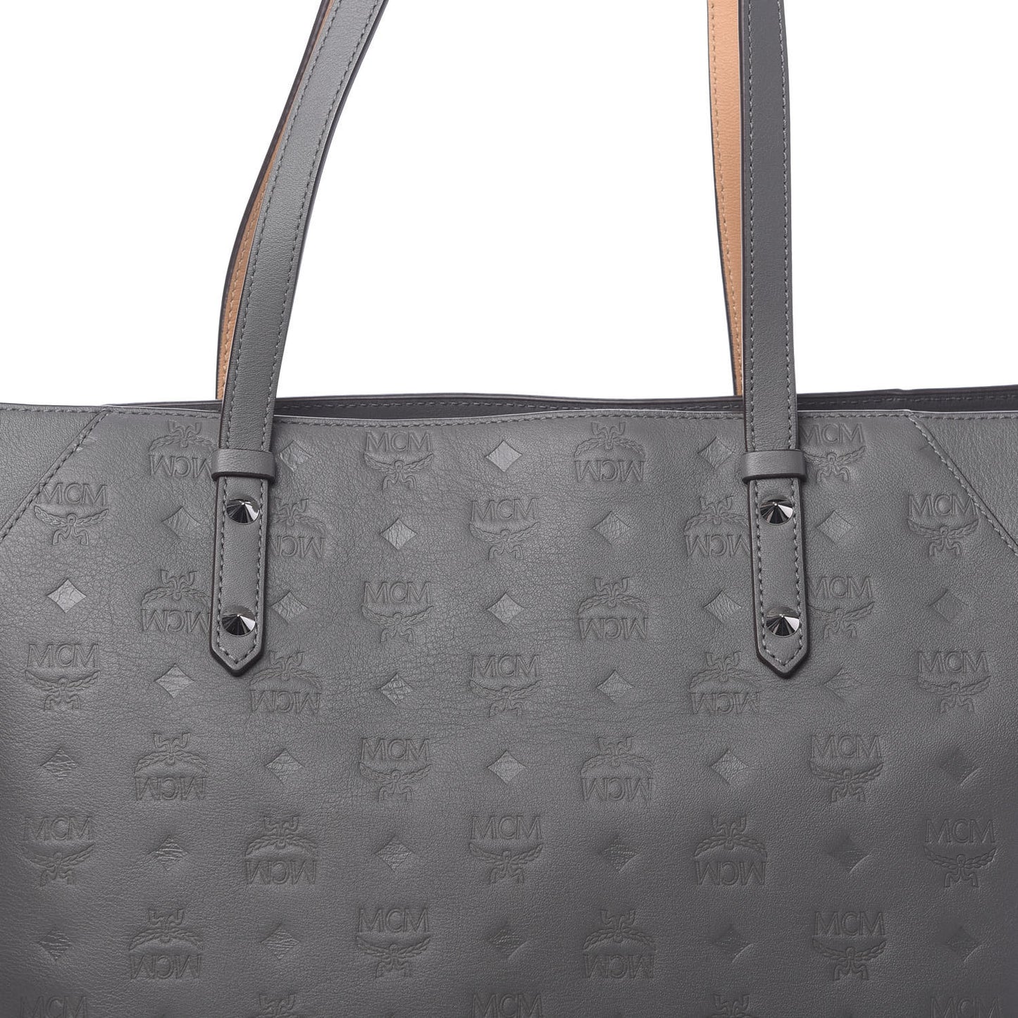 Calfskin Ottomar Monogram Medium Klara Shopper Tote Charcoal