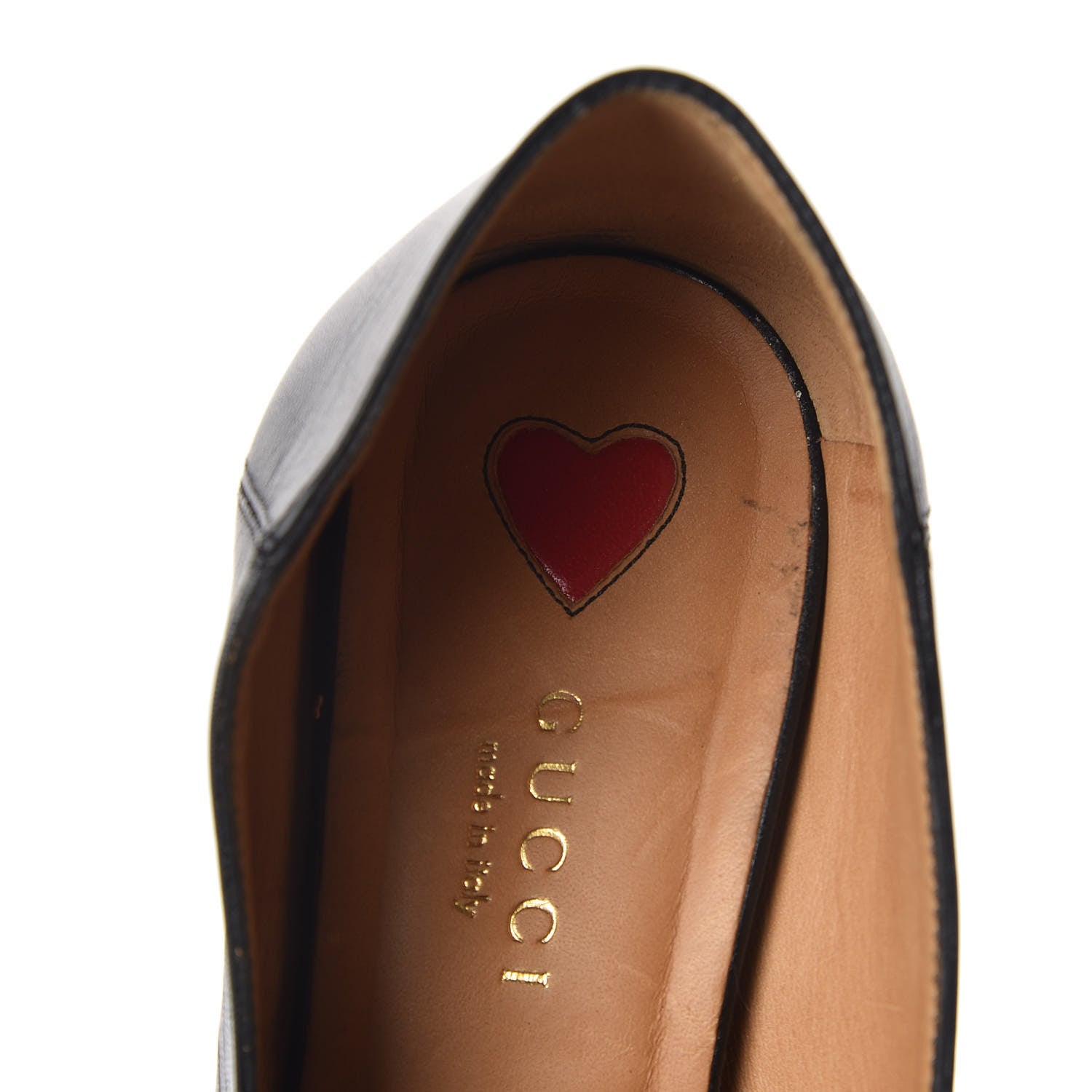 Gucci Malaga Kid Web Pearl Embellished Peyton 75mm Loafer Pumps 36.5 Black 9 of 9
