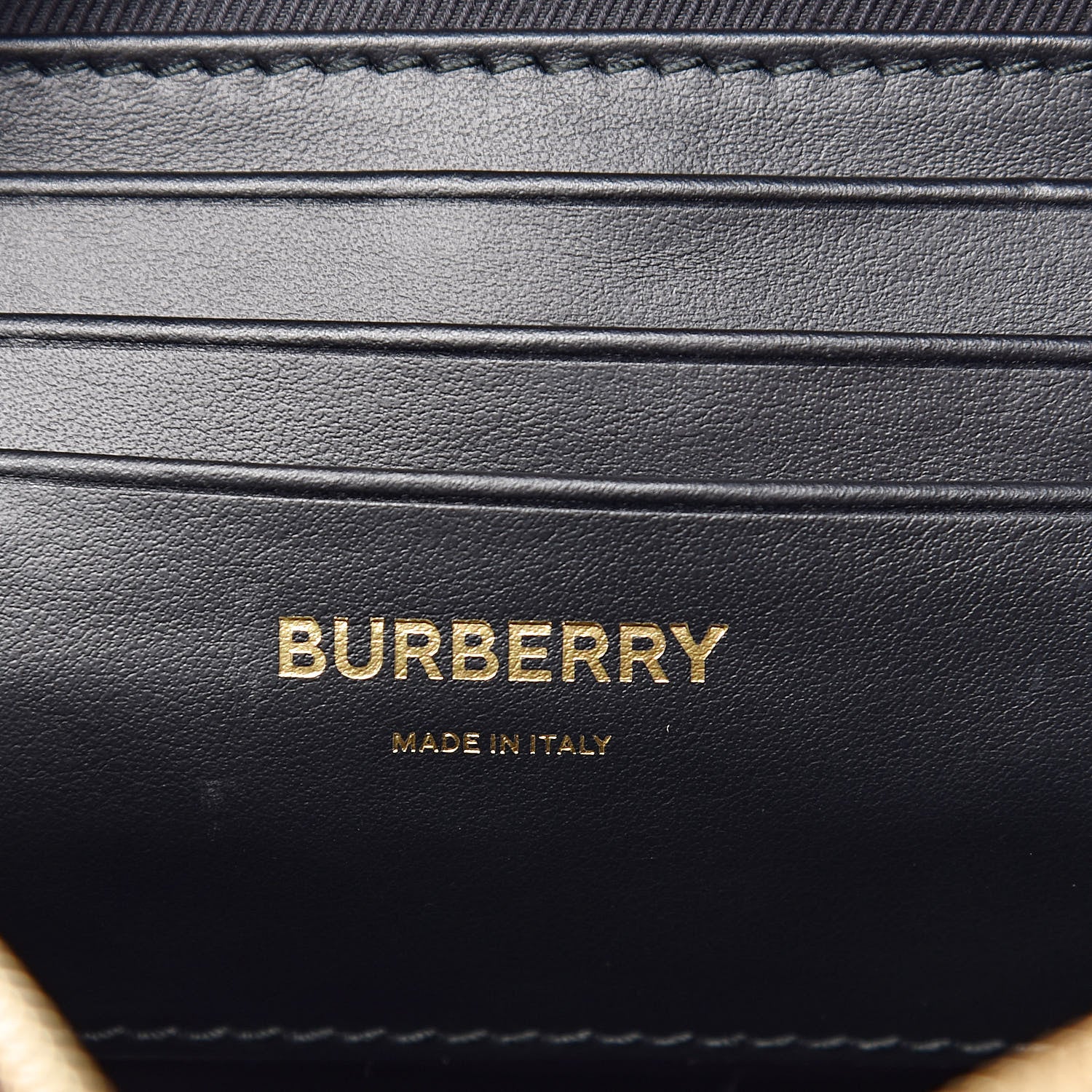 Burberry E-Canvas Monogram Stripe Crossbody Bag Bridle Brown 6 of 9