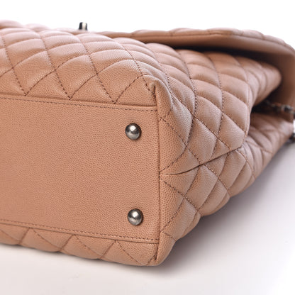 Chanel Caviar Quilted Large Coco Handle Flap Beige 6 of 10