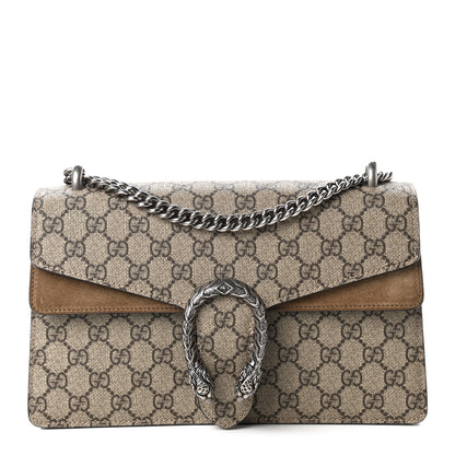 Gucci GG Supreme Monogram Small Dionysus Shoulder Bag Taupe 1 of 10