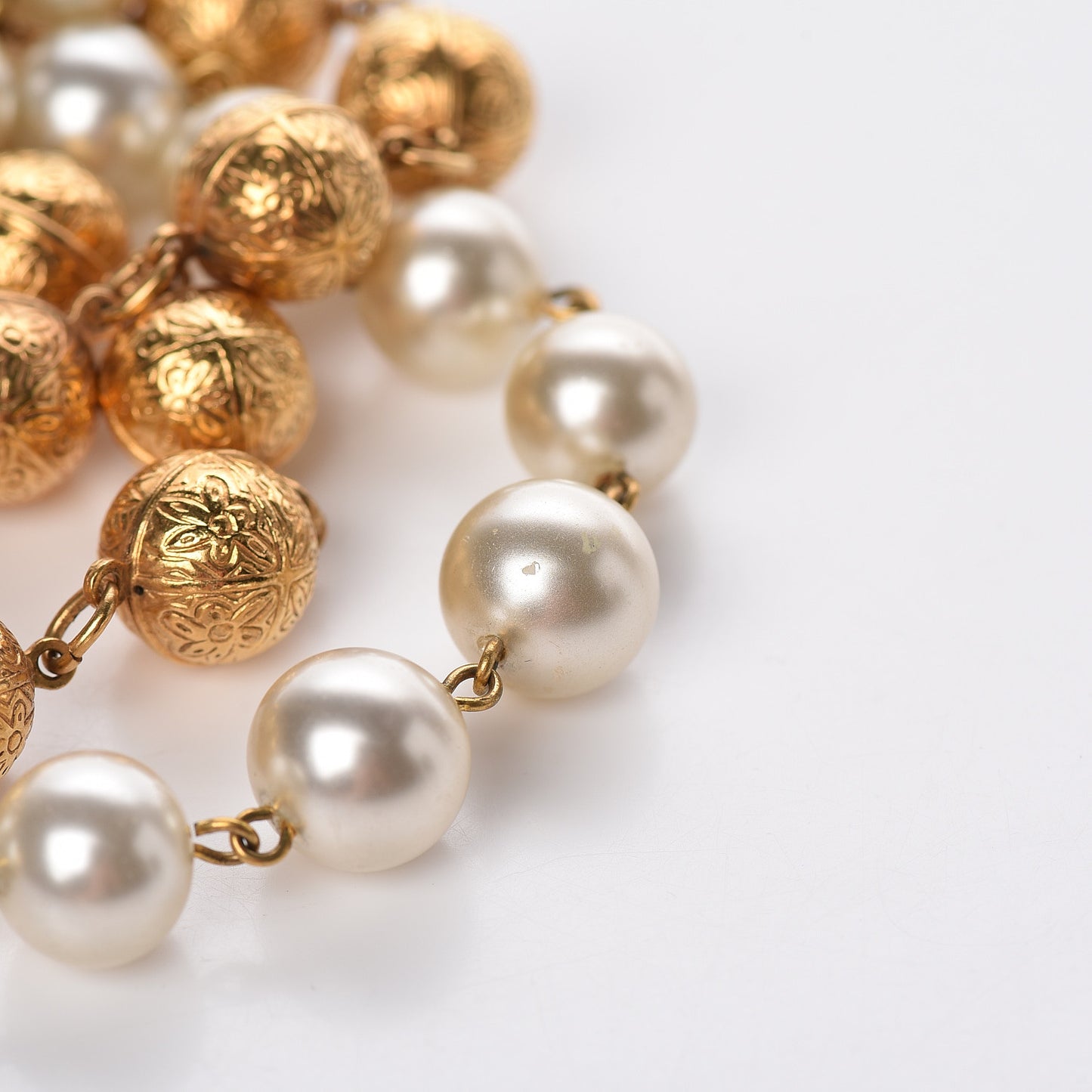 Pearl Beaded Multi Strand Bracelet Gold
