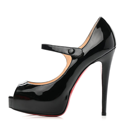 Christian Louboutin Kid Patent Jane Vendome 120 Pumps 36.5 Black 1 of 10