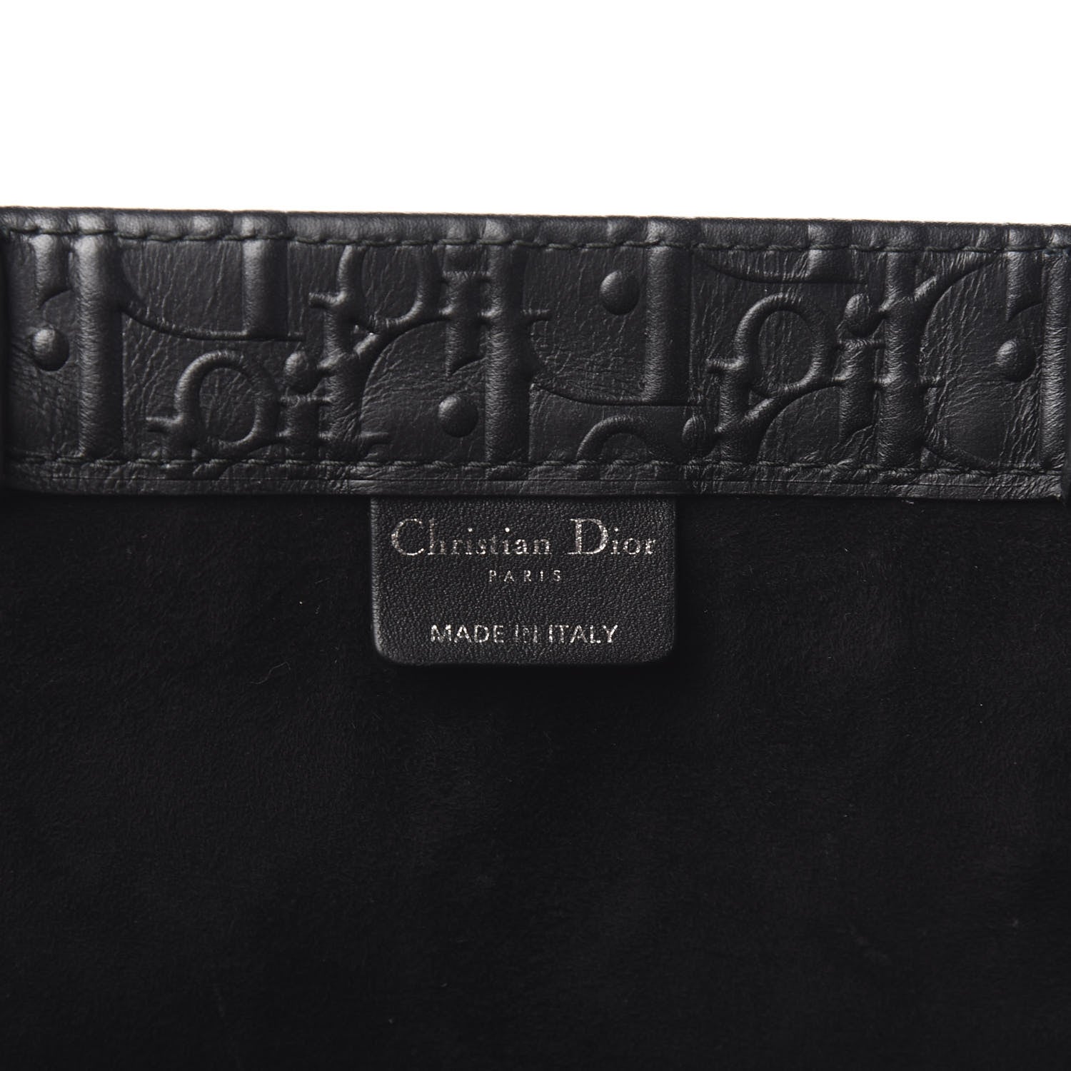Christian Dior Oblique Calfskin Embossed Book Tote Black 5 of 9