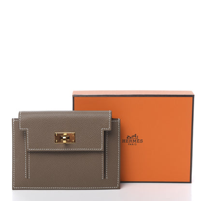 Hermes Epsom Kelly Pocket Compact Wallet Etoupe 7 of 7