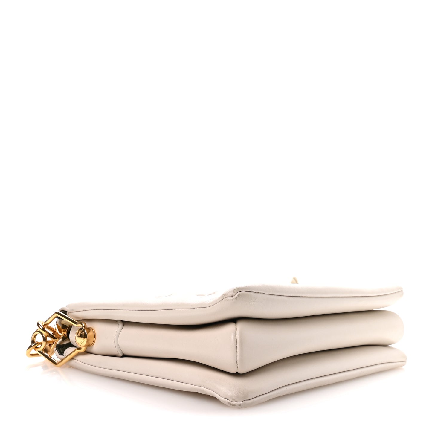 Lambskin Embossed Monogram Coussin PM Cream