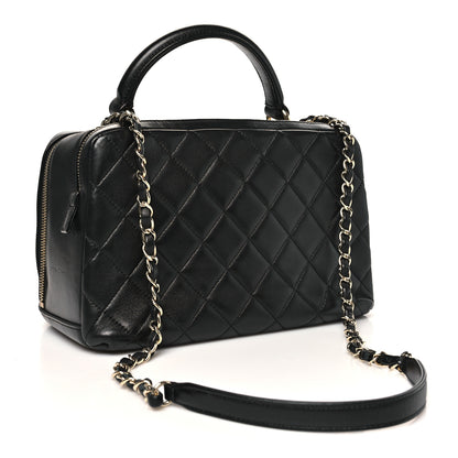 Chanel Lambskin Quilted Medium Trendy CC Bowling Bag Black 3 of 10