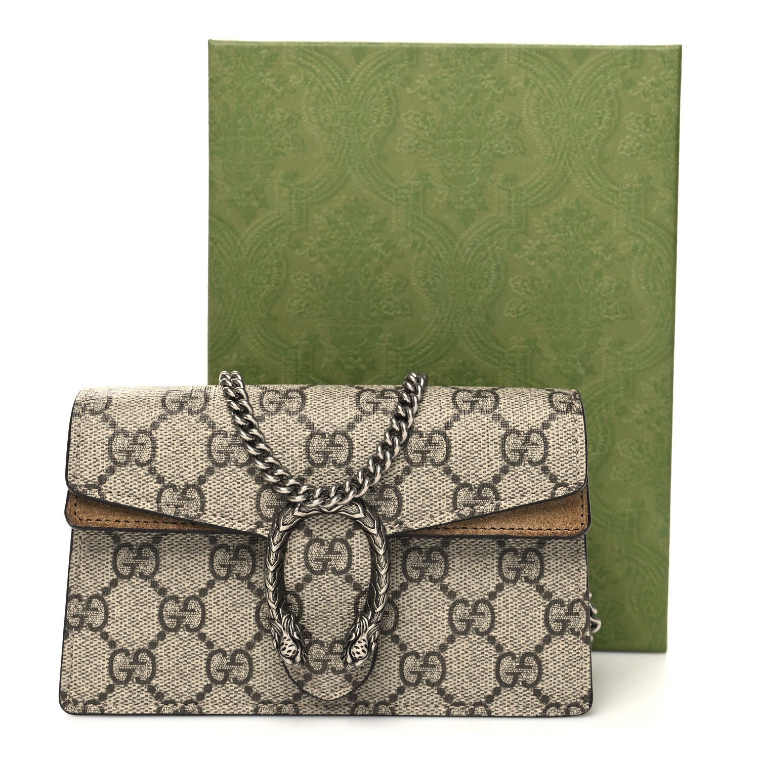 Gucci GG Supreme Monogram Super Mini Dionysus Shoulder Bag Taupe 11 of 11
