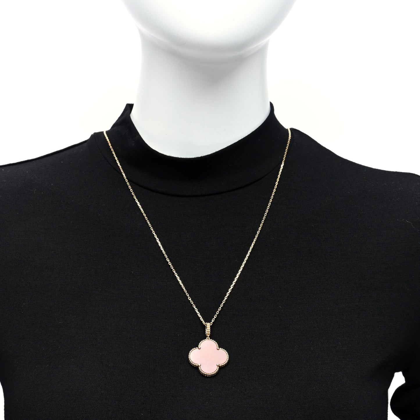 18K Yellow Gold Carnelian Magic Alhambra Long Necklace